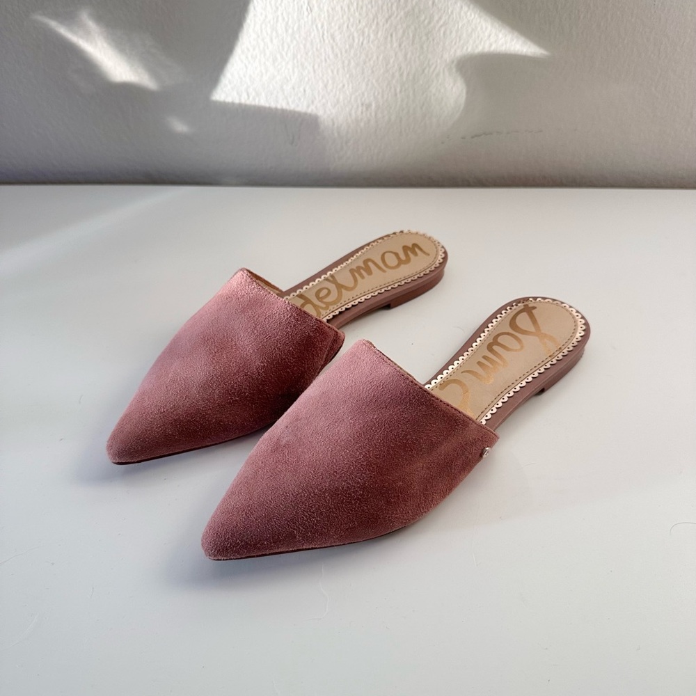 Women's Pink Suede Mules
